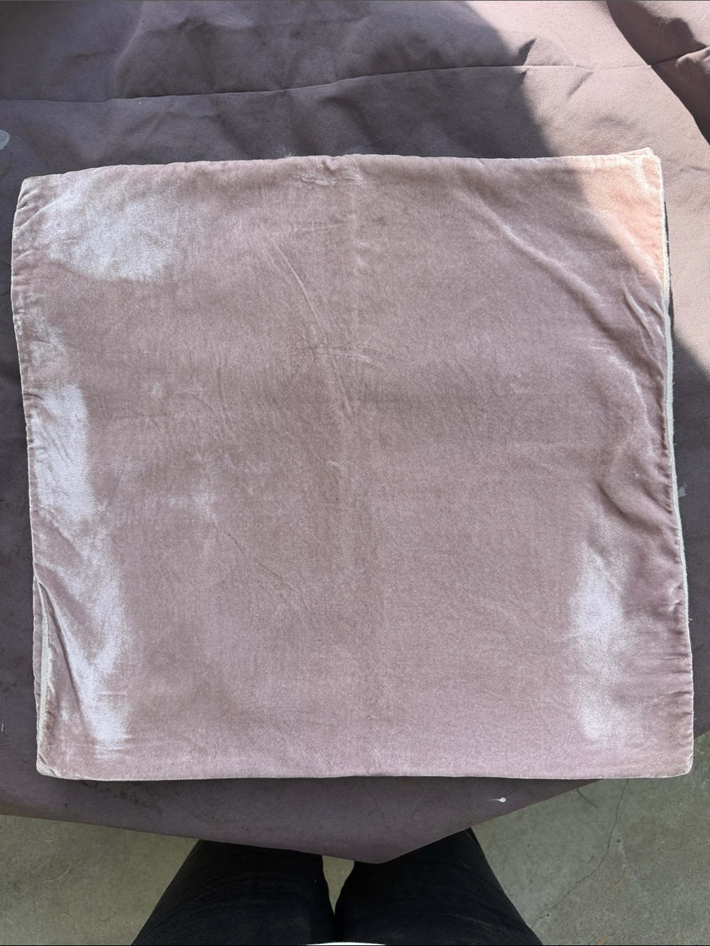 Pottery Barn Velvet Dusty Rose Accent Pillow Cover